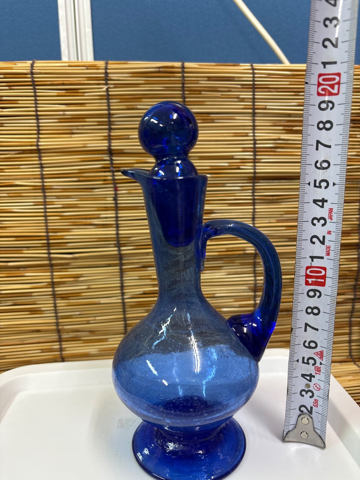 沖縄 琉球ガラス 吹きガラス 水差し デカンタ ガラスピッチャー 沖縄