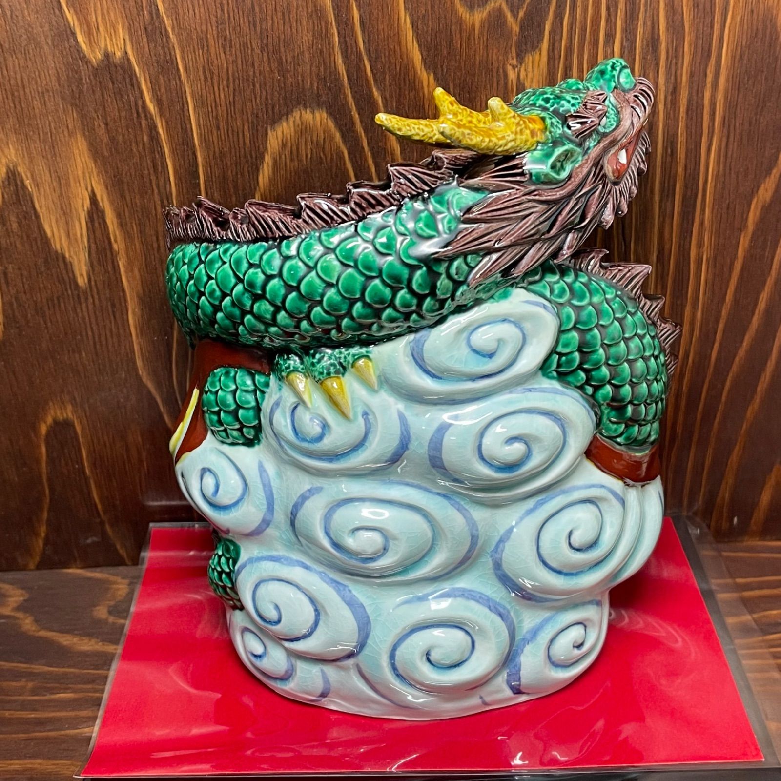 九谷焼 糠川清章作(はせがわせいしょう) 龍の置物 【公式通販】