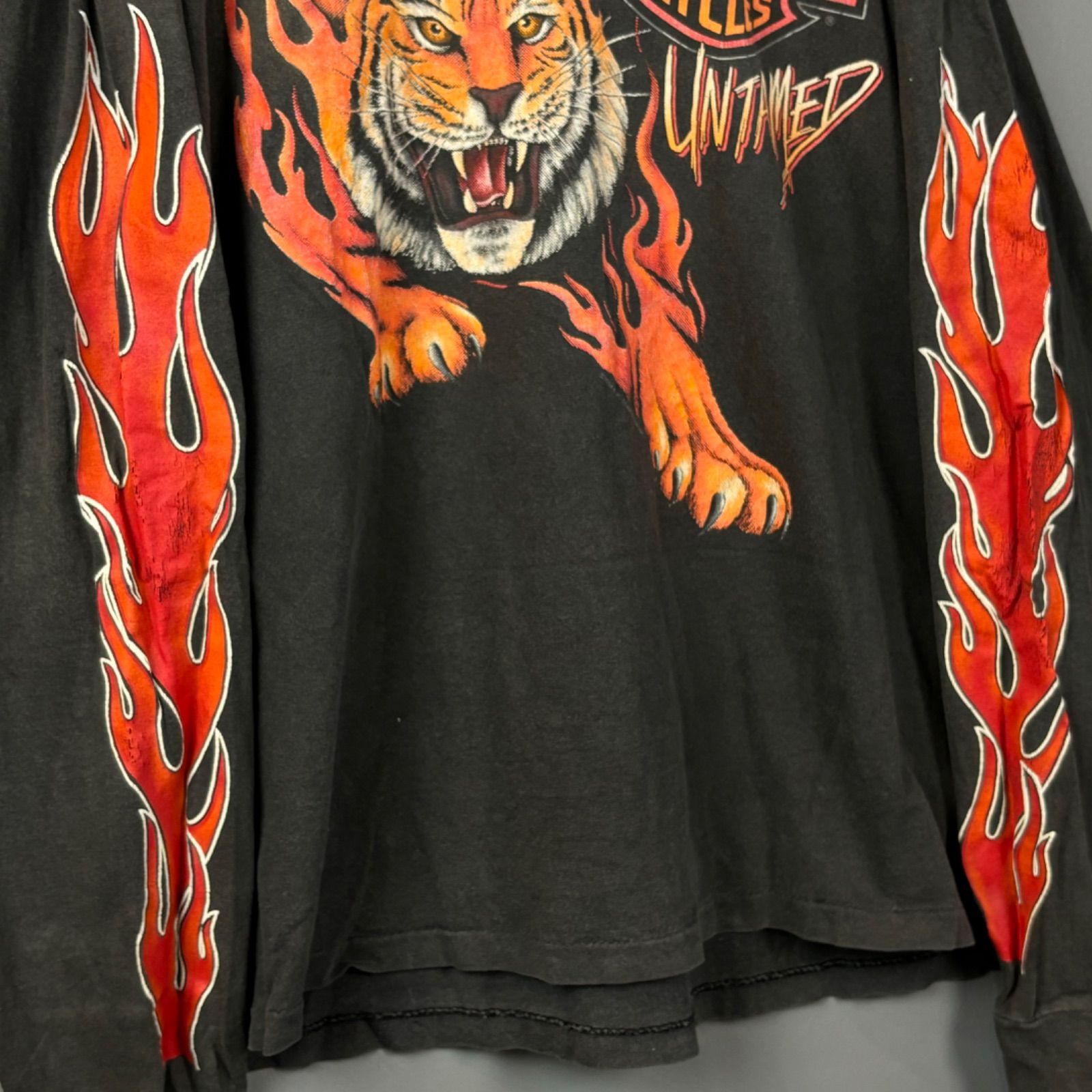 Harley Davidson Tシャツ フレイムタイガー L Harley Davidson Flame