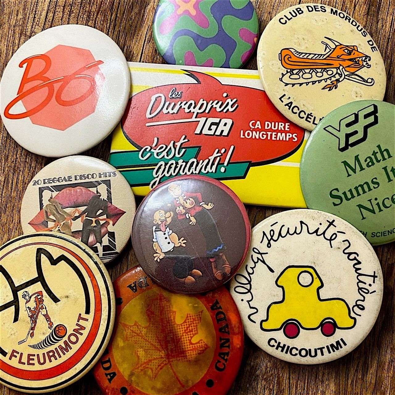 古着卸】ビンテージ 缶バッジ 107個 まとめ売り 仕入 アメリカ