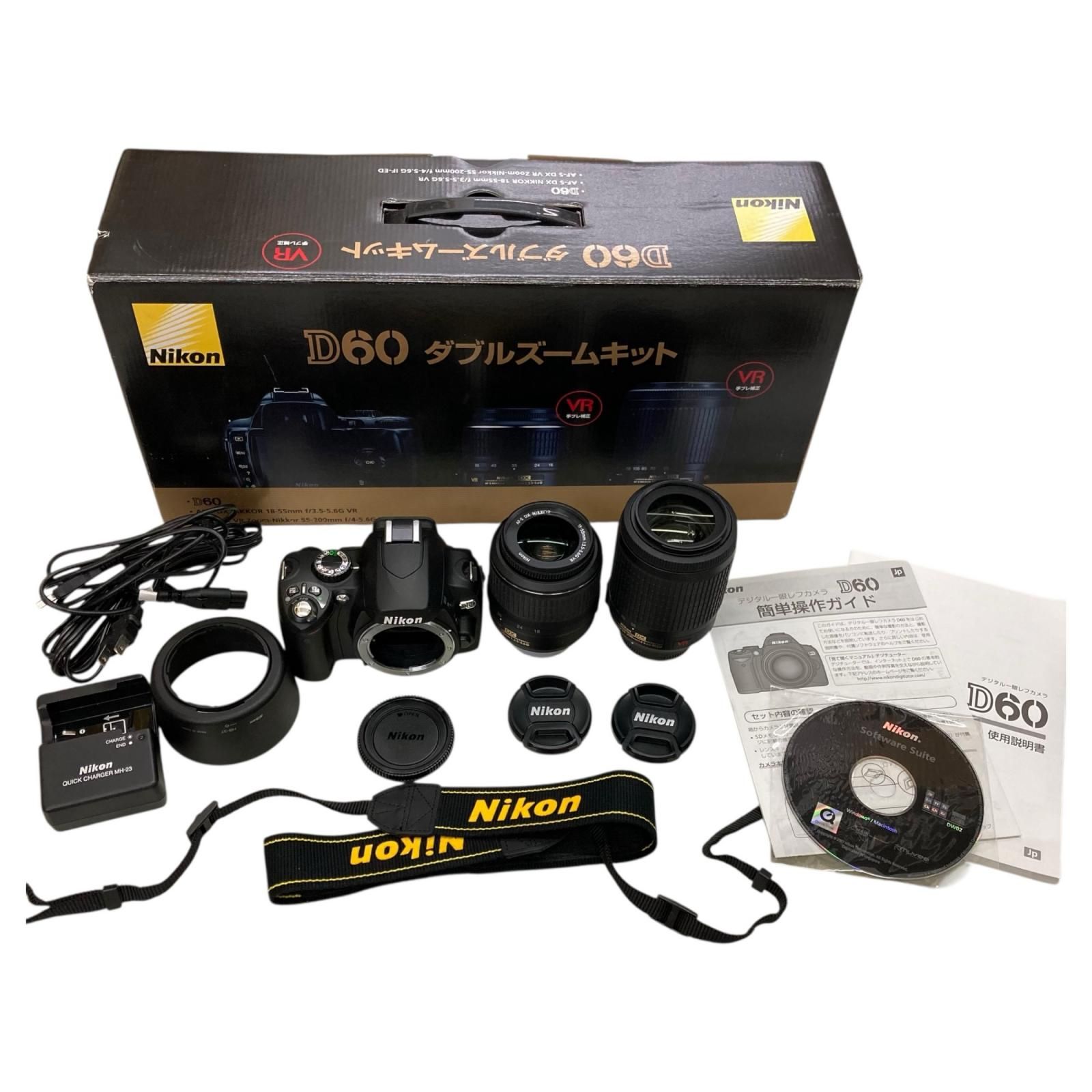 Nikon D60 一眼レフ ダブルズームキット ☆デジタル一眼レフカメラ