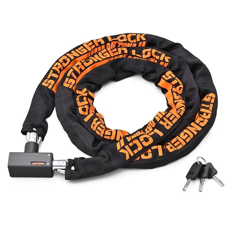 デイトナ(Daytona) バイク用 チェーンロック φ8mmスチール合金製 LED