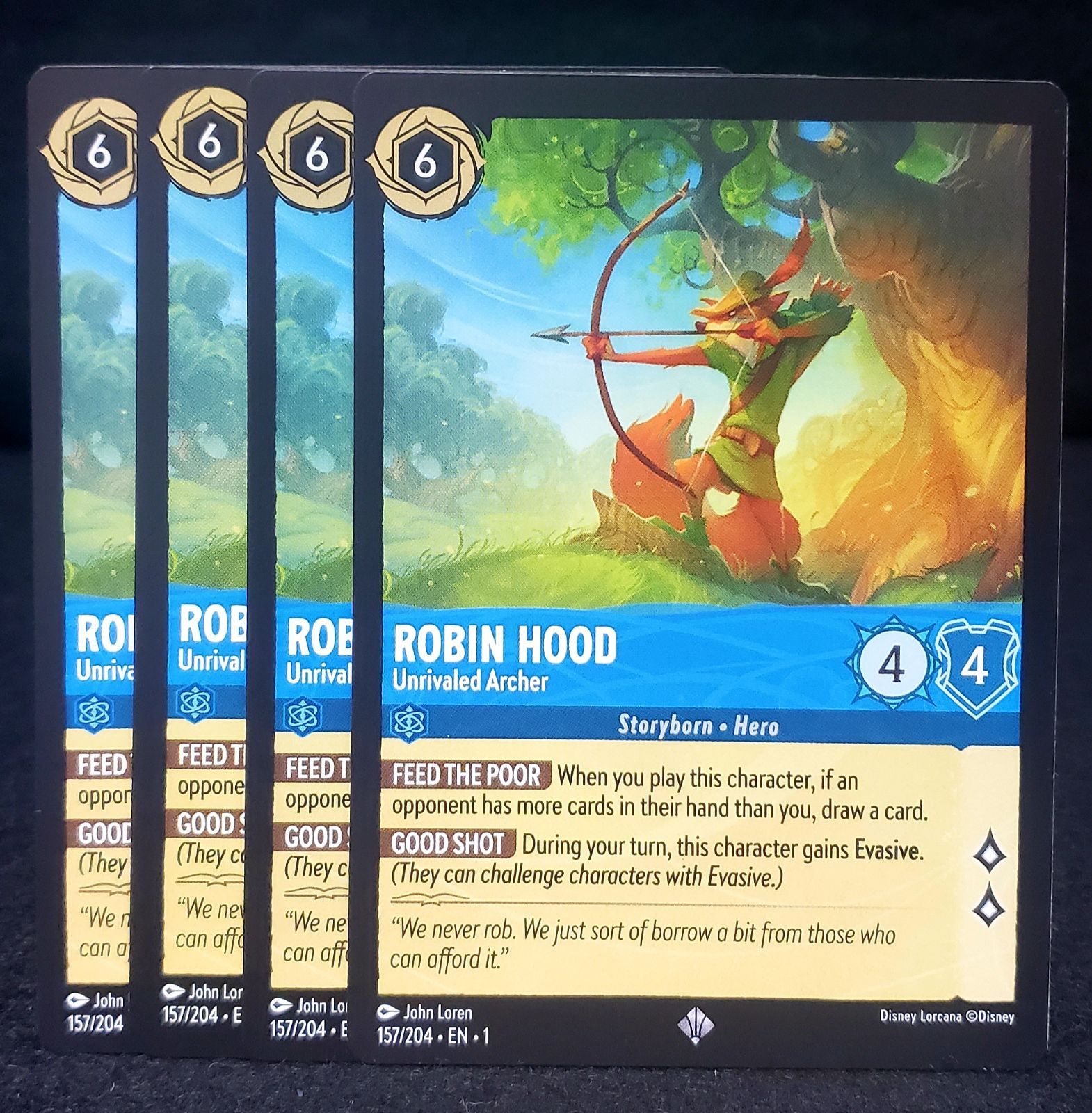 ロビンフッド4枚セット ロルカナ ロルカナ ロビンフッド 4枚ずつ