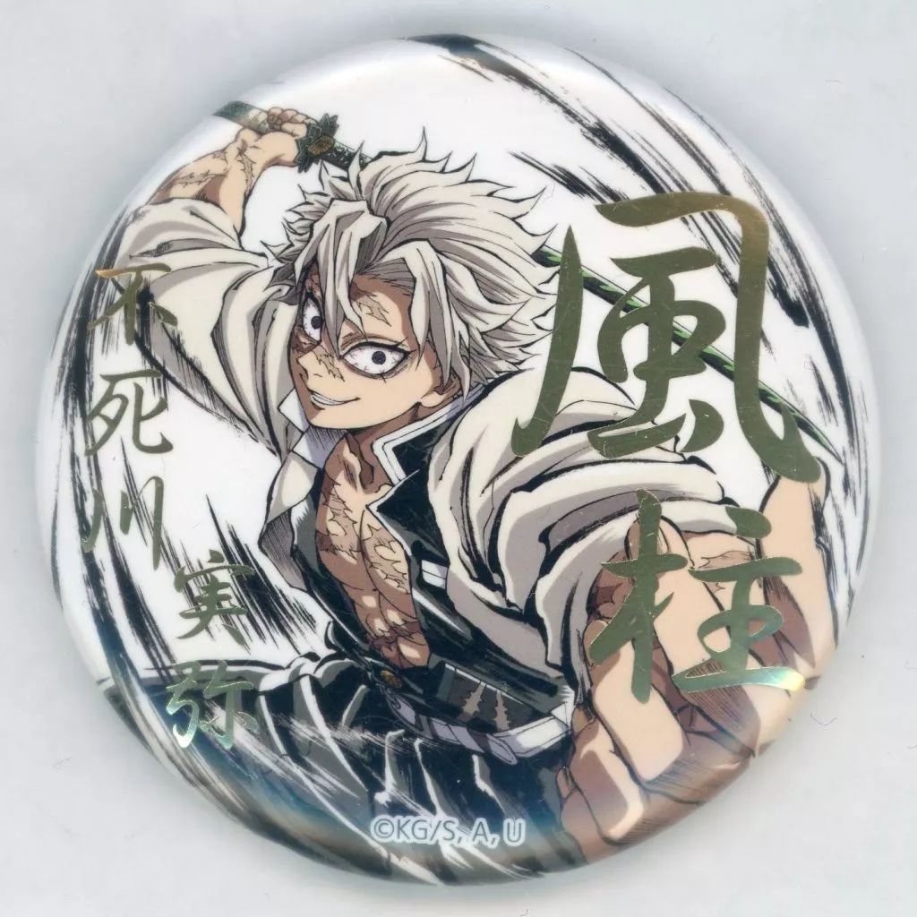 鬼滅の刃 柱展 人気 缶バッジ マット缶バッジ 不死川実弥 鬼滅の刃 柱