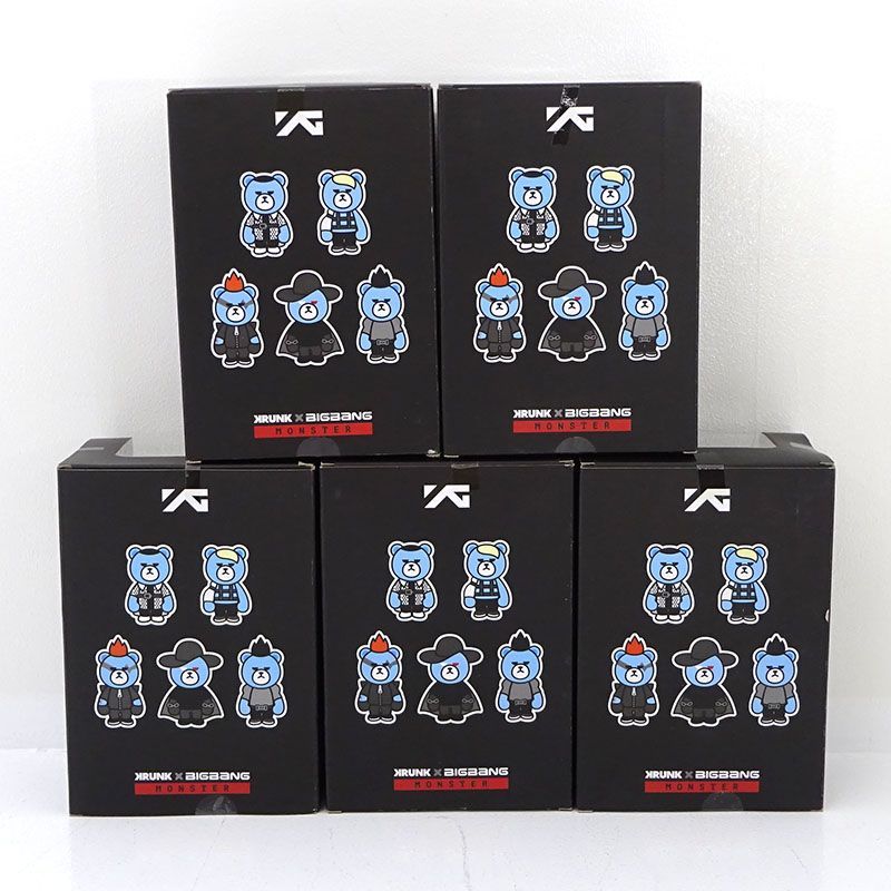 三重店】BIGBANG×KRUNK MONSTER VER. YGベア ぬいぐるみ 5種セット（G