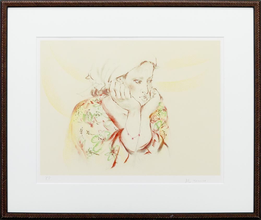 □田村能里子 「風に咲く」 リトグラフ＋手彩 2006年