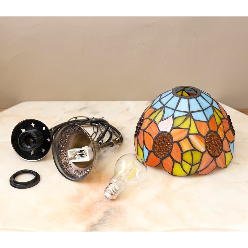 レトロ調 本物 ペンダントライト【LED電球付属】 ティファニー ランプ