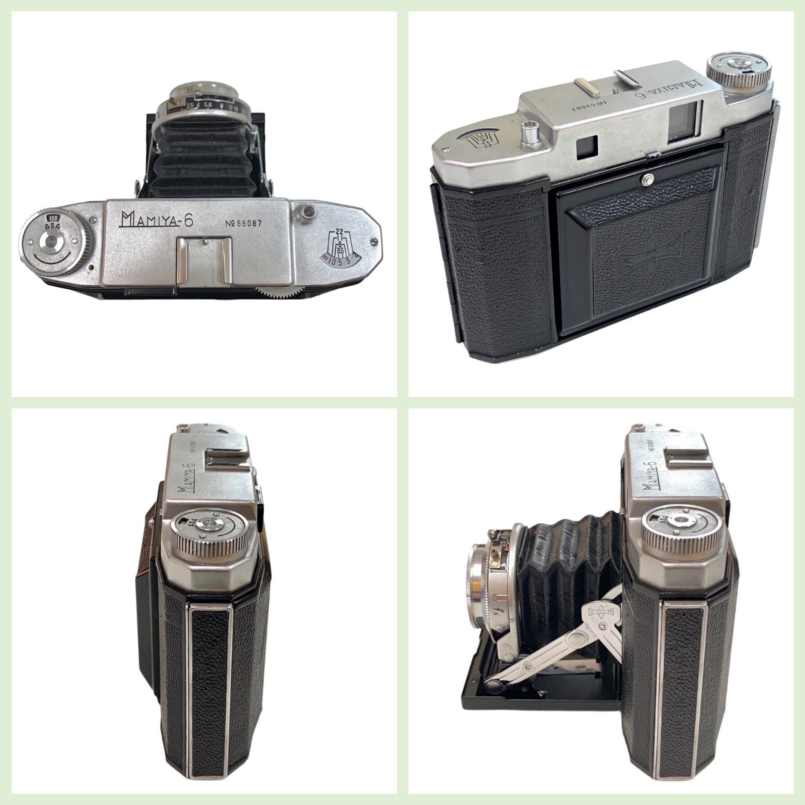 マミヤ MAMIYA6 V型 75mm F3.5 蛇腹カメラ レトロ マミヤ MAMIYA6 V型