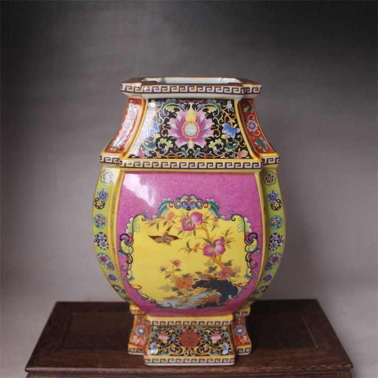 パステル花卉花鳥蓋猪口サイコロ猪口 景徳鎮 陶磁器 装飾品 現代工芸品