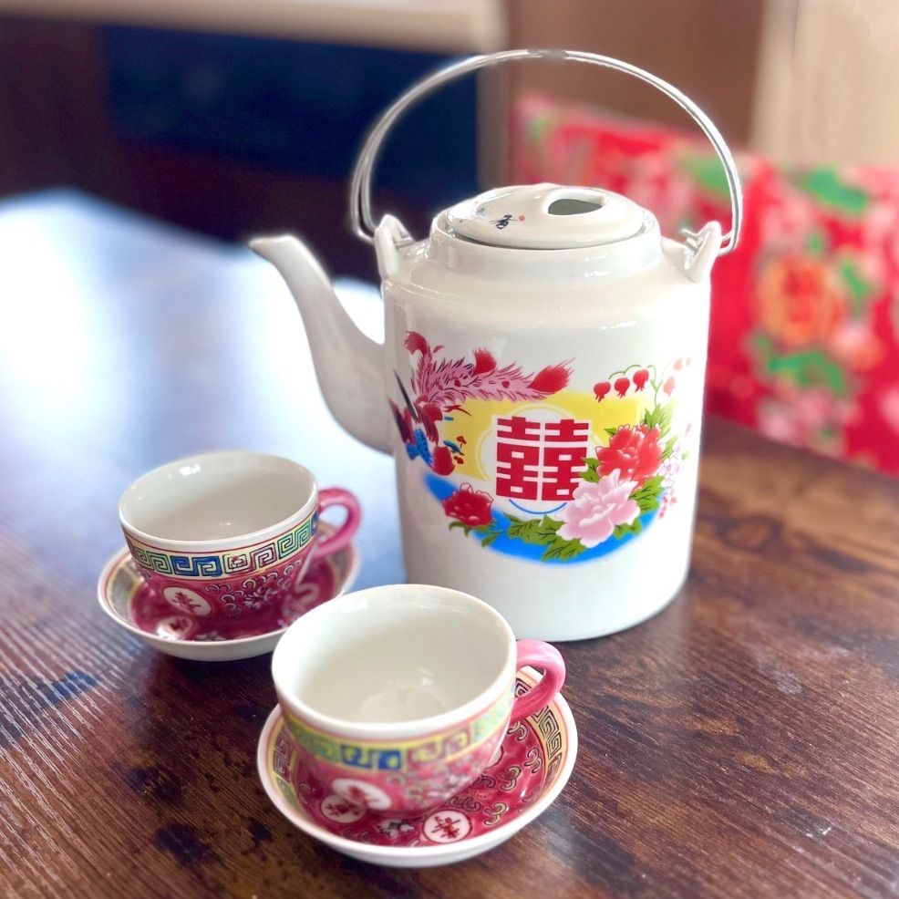 蔵出 中国骨董 中華帝国 景徳鎮製清王朝龍紋蓋付お茶コップセット