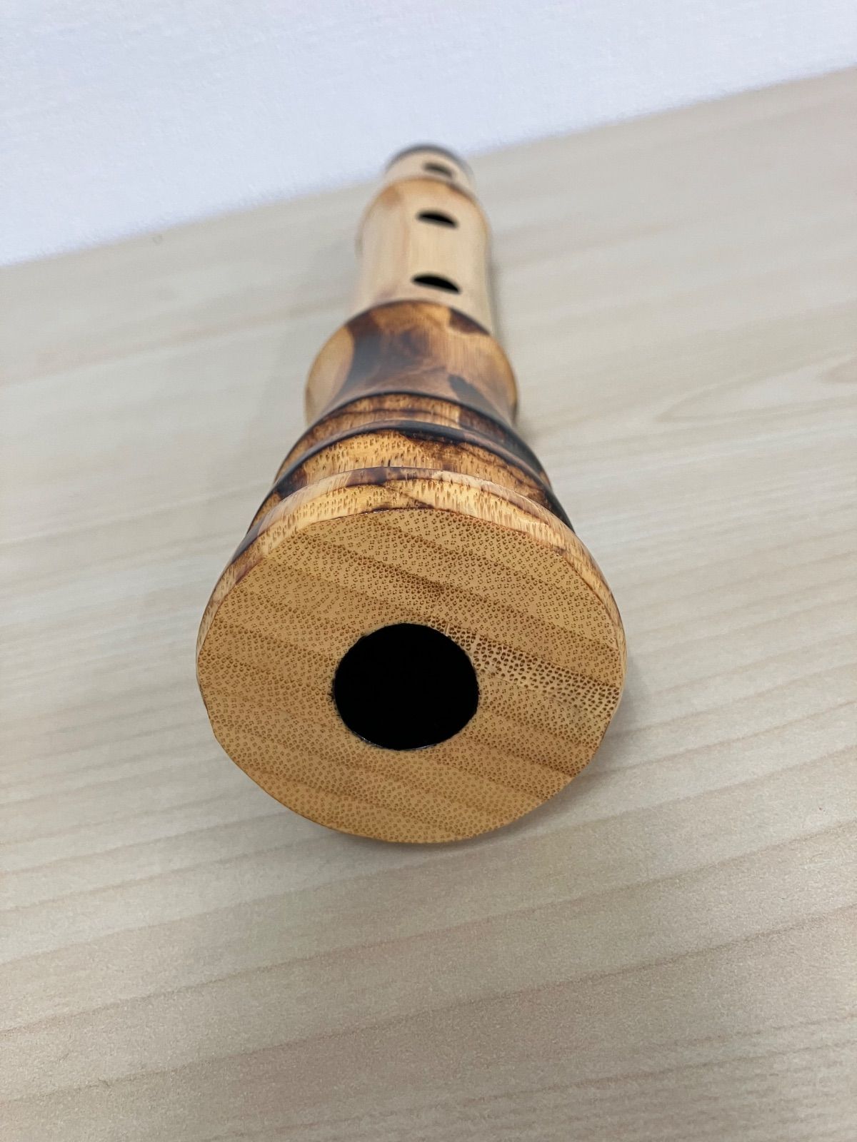 P/胡蝶宝 尺八 工場 合竹 曲管 節あり 琴古流 1.8尺 P/胡蝶宝 尺八 合