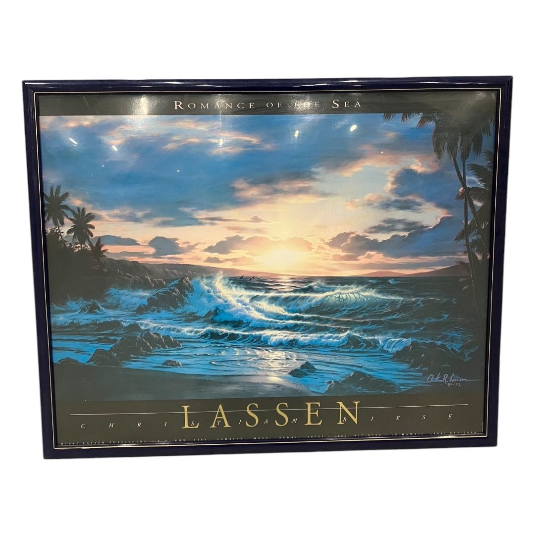 c*1様 ラッセン ロマンスオブザシー 額装品 アート ハワイ 風景画 夕日