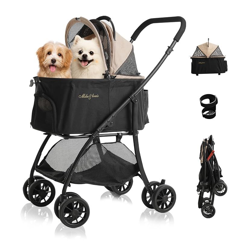 MILA&LOUIS ペットカート 多頭の小型犬&猫 中型犬一匹用 犬 カート
