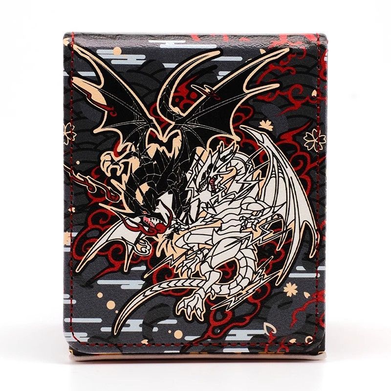 遊戯王 デッキケース レザー調 ブルーアイズホワイトドラゴン レッド