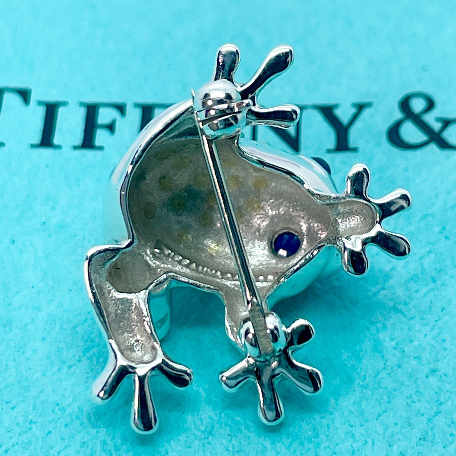 希少 ティファニー カエル ブローチ コンビ シルバー925×K18(750