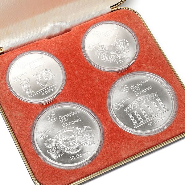 1976年カナダオリンピック記念硬貨4枚セット カナダオリンピック記念