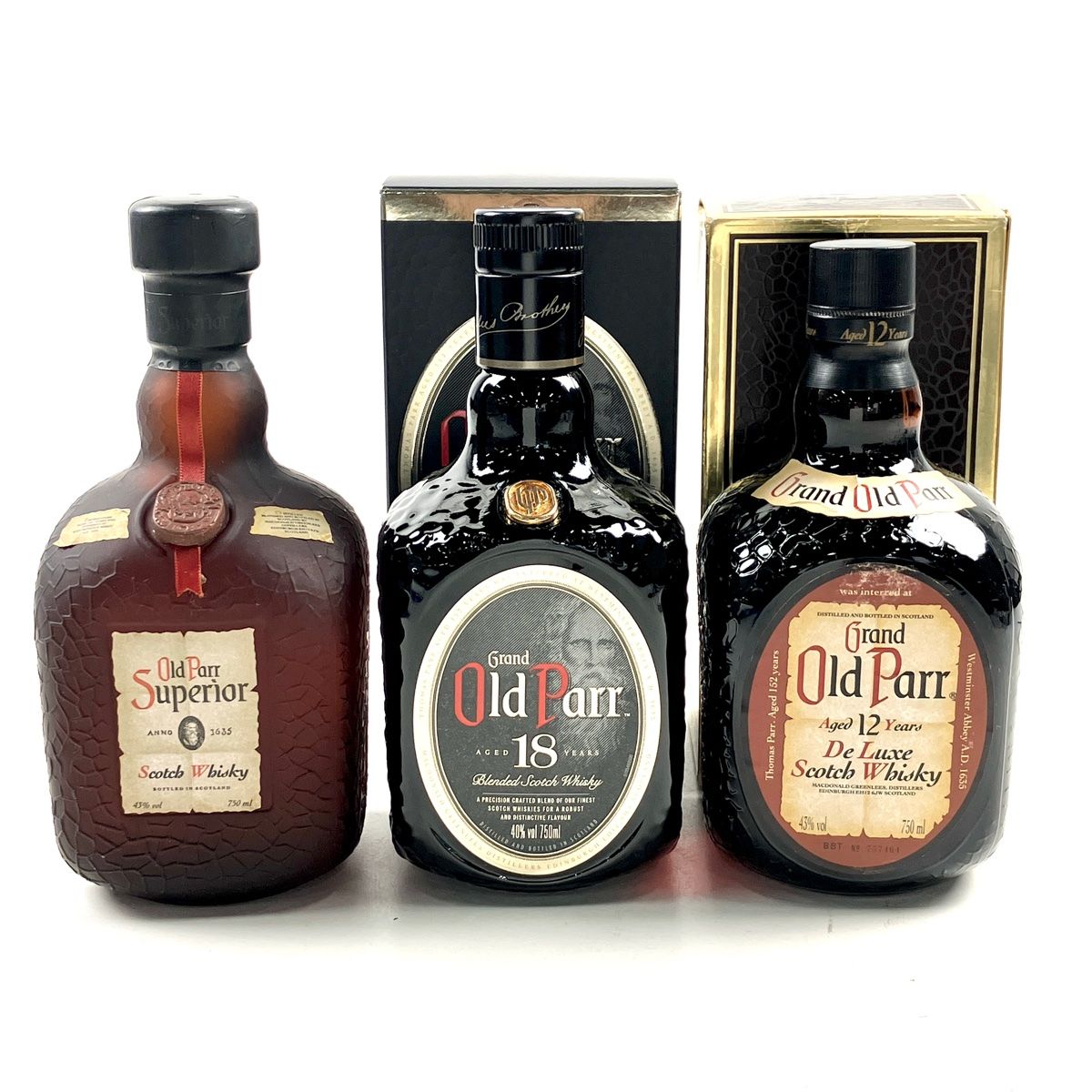 古酒 オールドパー スペリオール 3本セット / OLD PARR SUPERIOR 未開