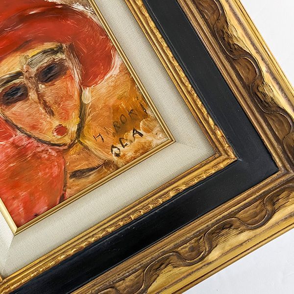 織田広喜 肉筆油彩SM【少女】二科会理事 日本芸術院会員 織田広喜 肉筆