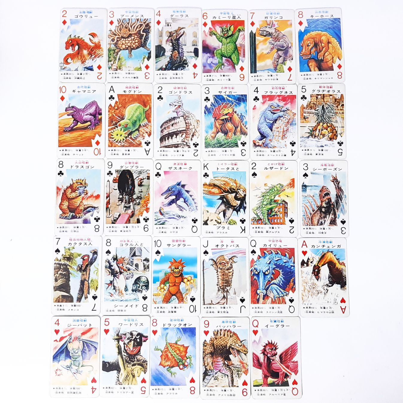 フジカラー 怪獣トランプ 昭和48年版 パチ怪獣 - メルカリ