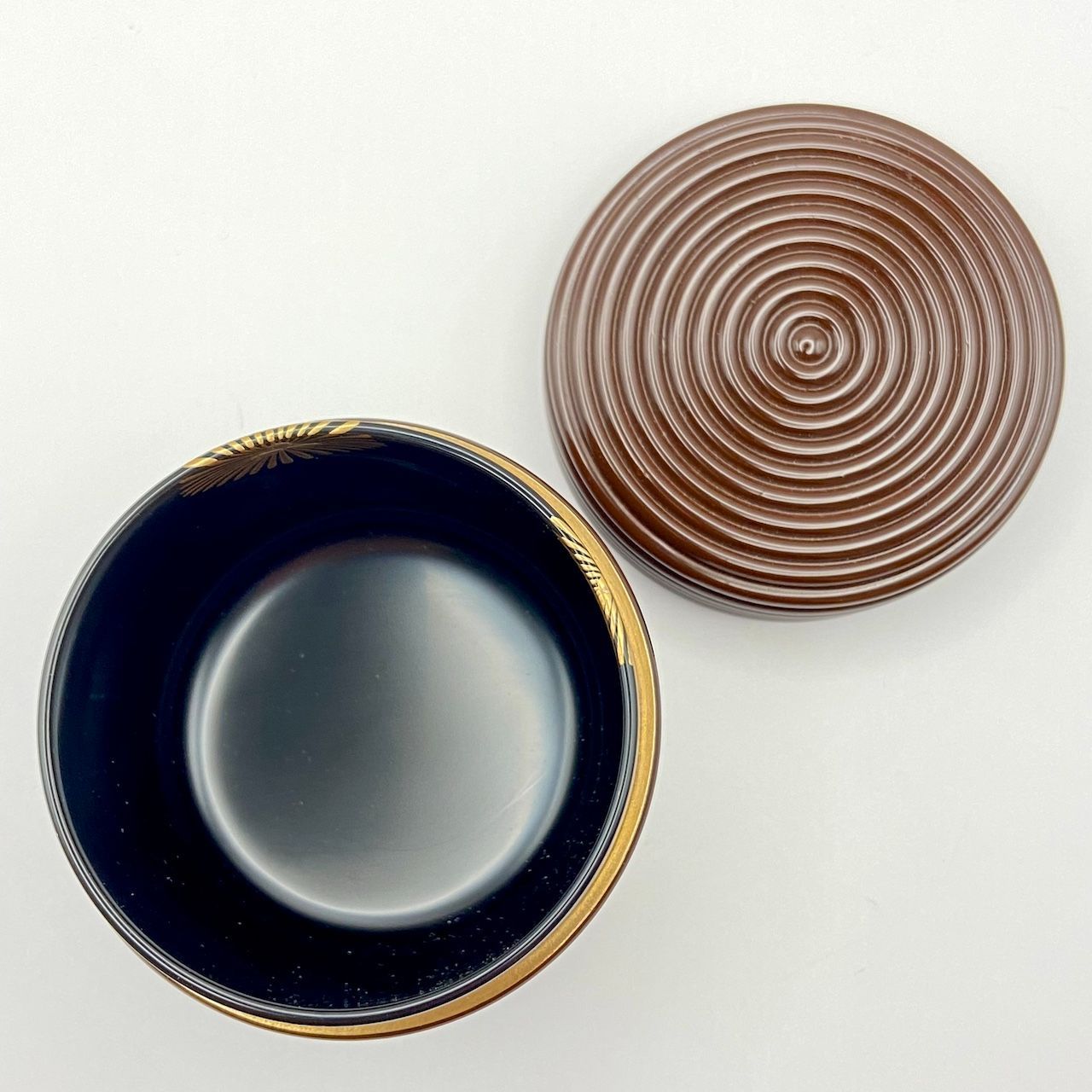 大棗 潤塗 独楽筋 中谷秀斉 共箱入 茶道具 薄茶器 漆器 漆芸 伝統工芸