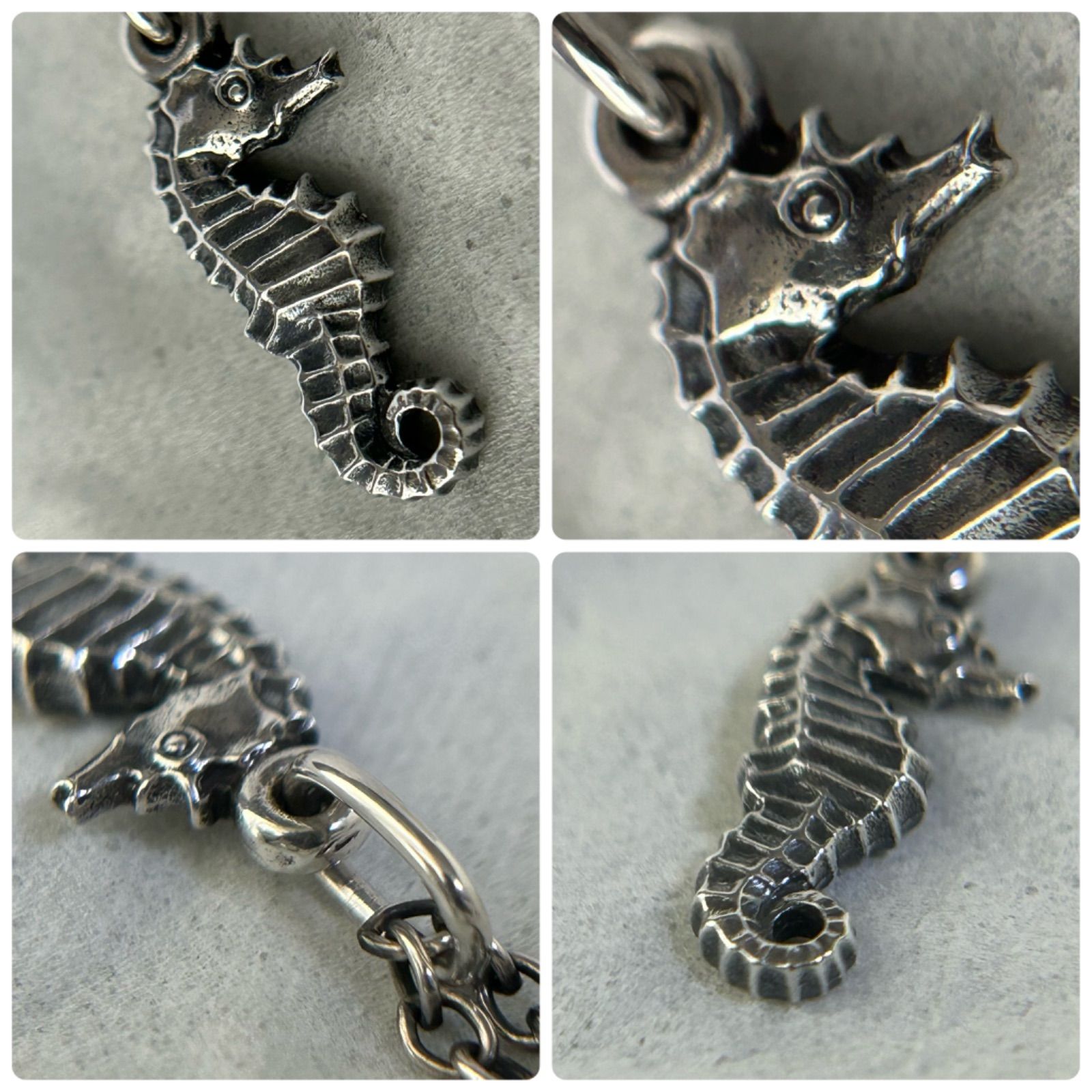 トシカネ(俊兼)ジュエリー タツノオトシゴ ボタン silver925 希少！