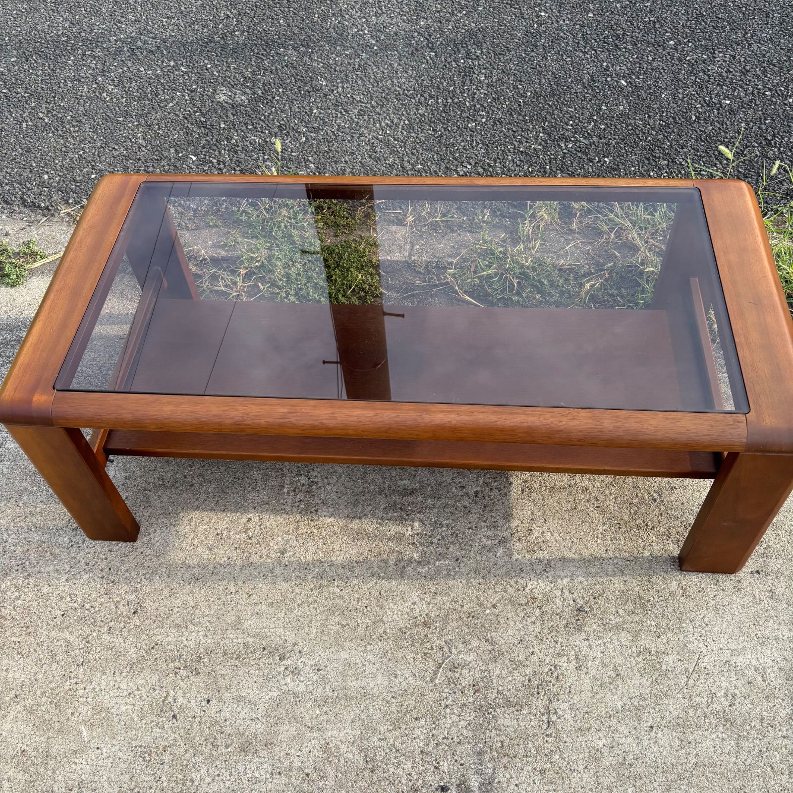 マルニ MARUNI ガラステーブル センターテーブル ローテーブル 木製