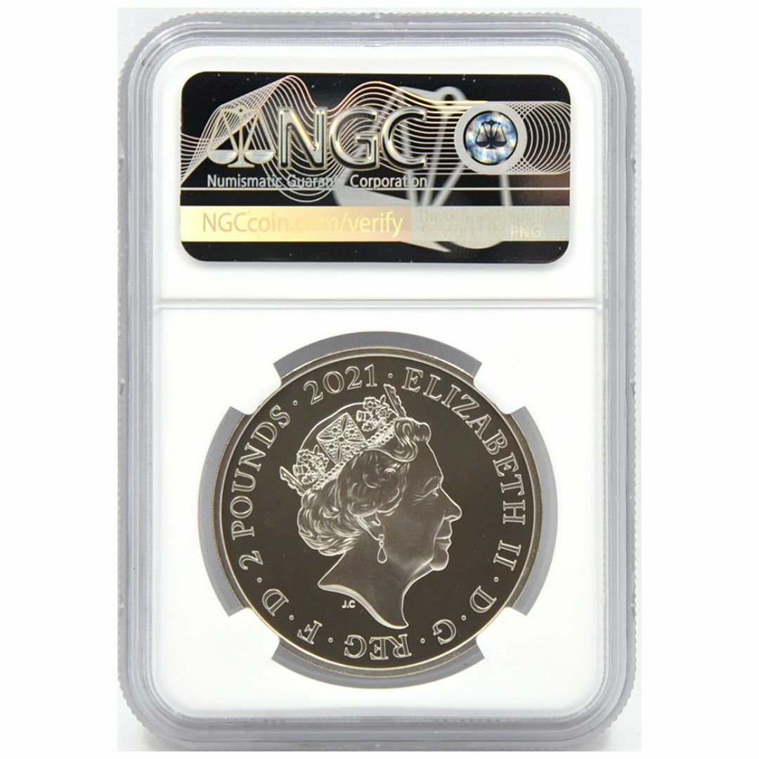 エリザベス2世 生誕95年記念銀貨 PCGS準最高鑑定品 エリザベス2世 生誕