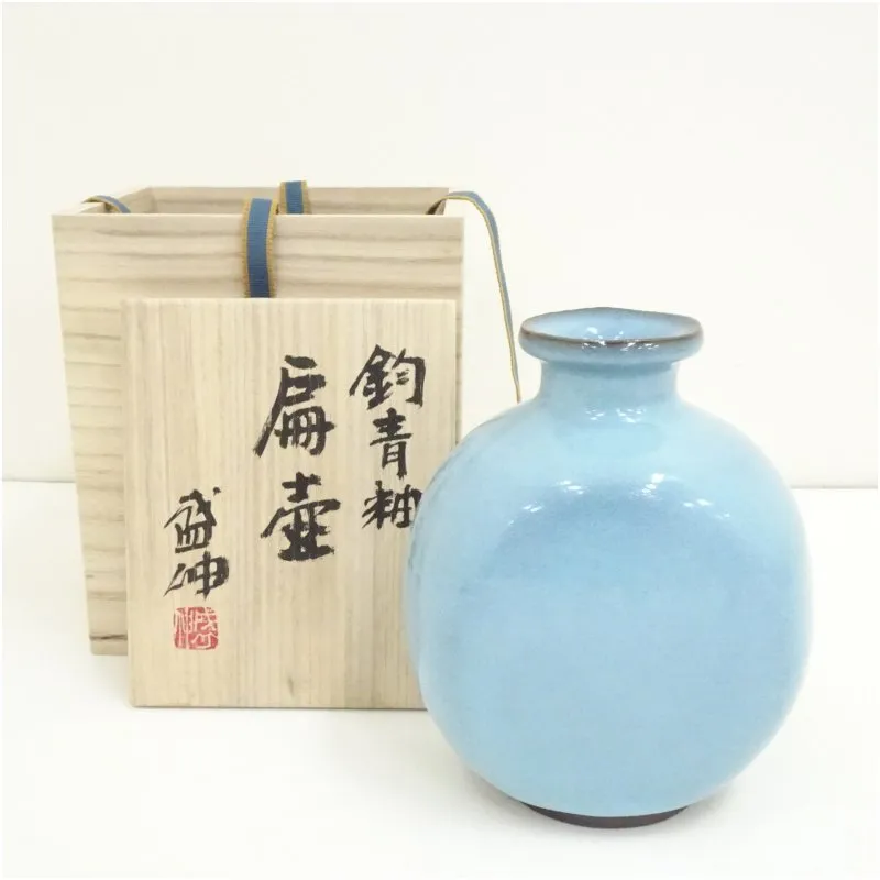 木村盛伸作 釣青釉篇壺 木村盛伸作 釣青釉篇壺 - メルカリ