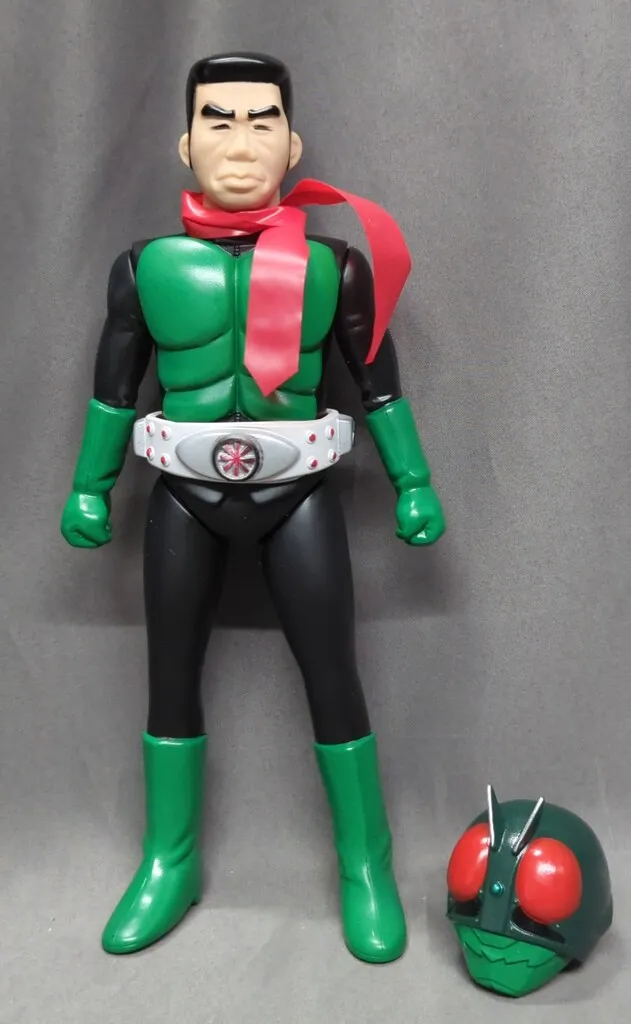 □仮面ライダー 限定ソフビ ブロンズ調 面取れ /大野剣友会 中村文弥