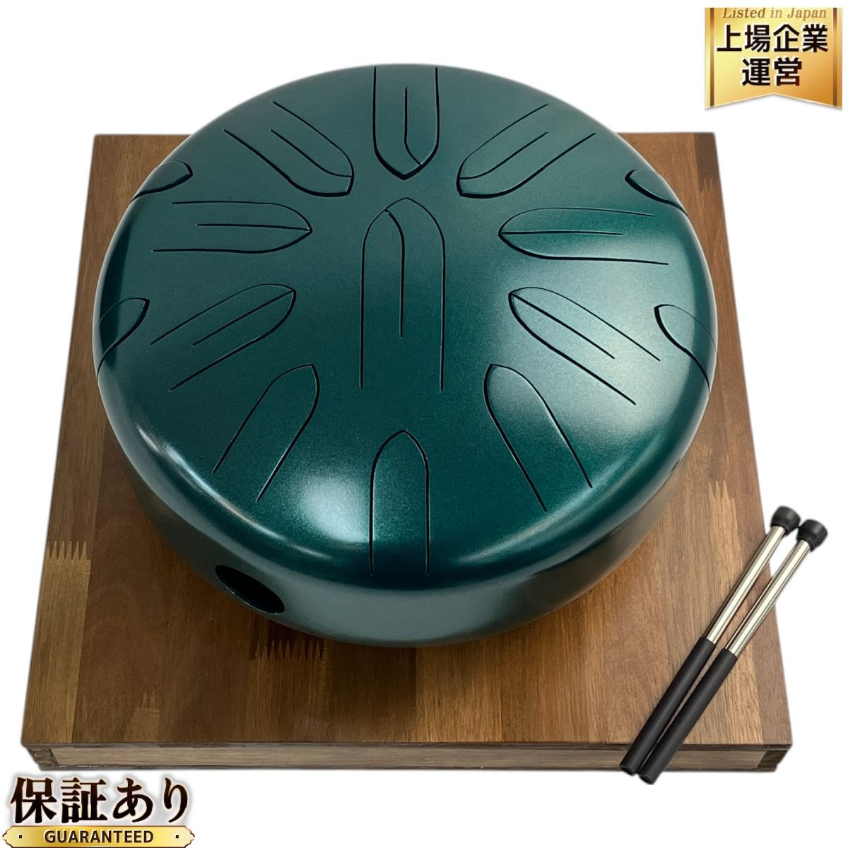 さざなみドラム 小型 グリーン 440Hz タングドラム ヒーリング 楽器