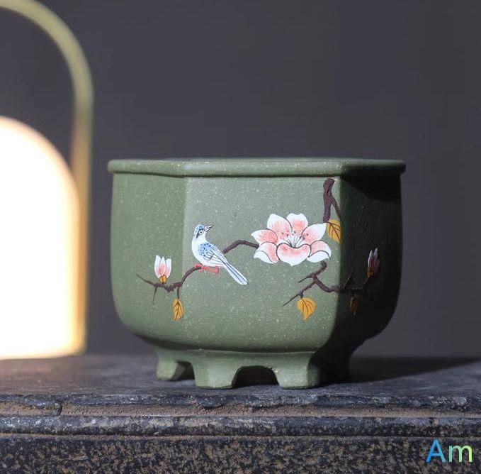 円口鉢 中国宜興 紫砂の鉢 盆栽鉢 植木鉢 小品盆栽鉢 大品盆栽鉢