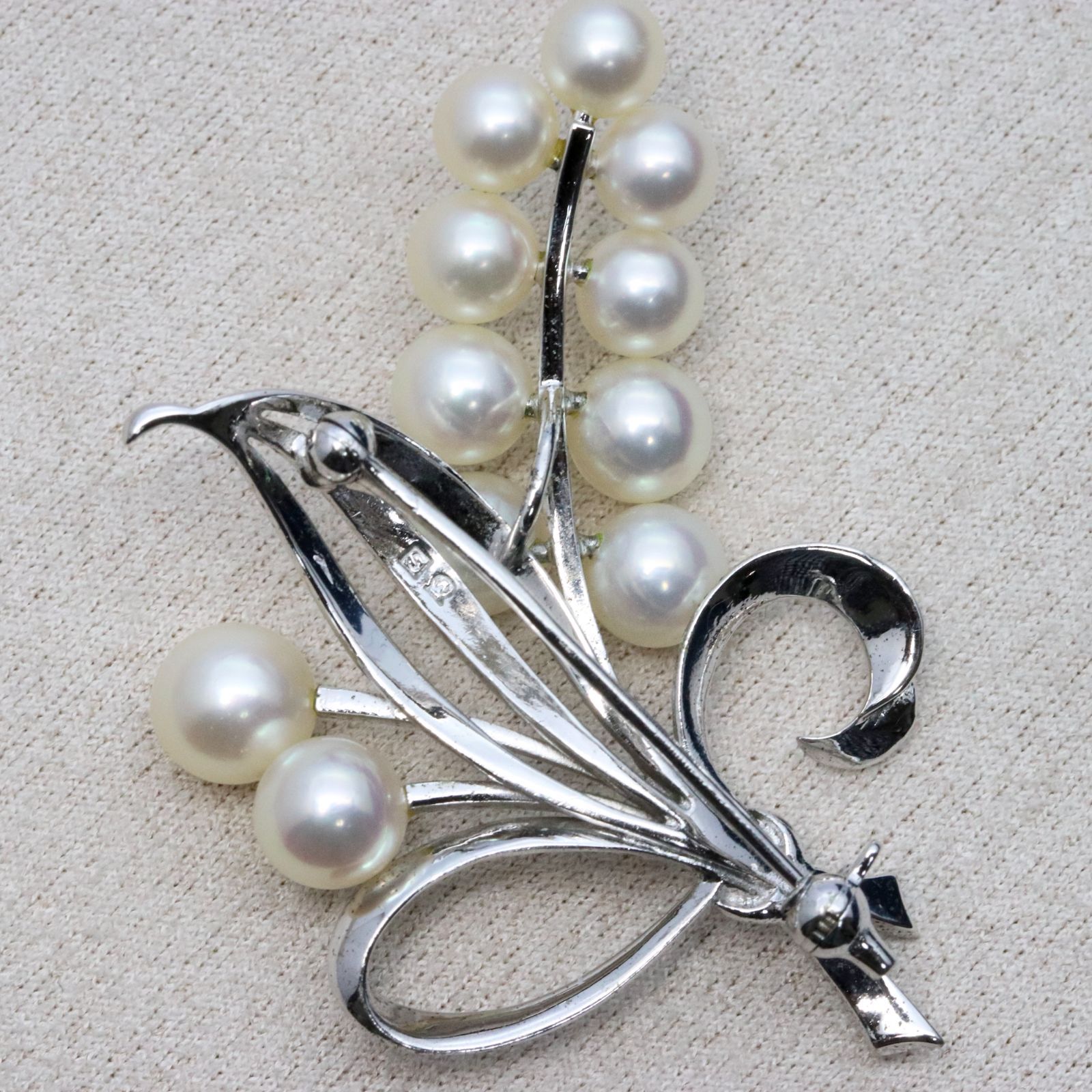 Mikimoto シルバー パール ブローチ