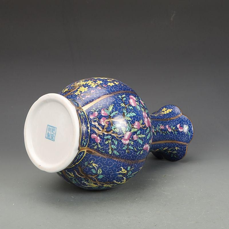斗彩童子紋紅胎缶 景徳鎮 陶磁器 装飾品 現代工芸品 美術品 置物 斗彩
