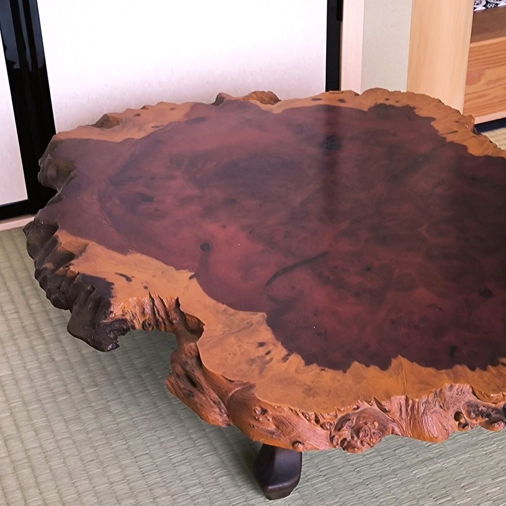 一枚板座敷机 昭和 レトロ 座敷 テーブル 茨城県 つくば市 一枚板座敷