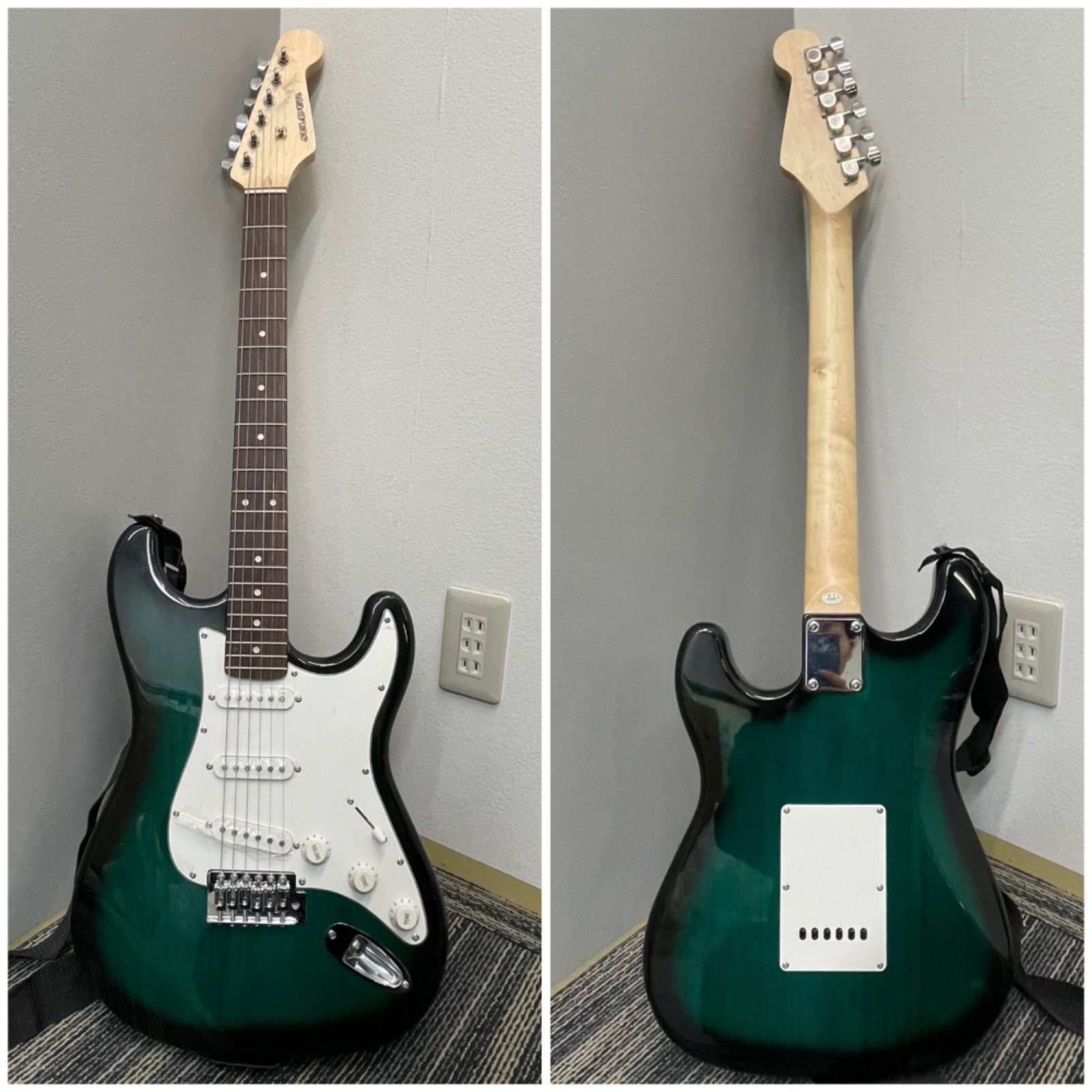 SELDER エレキギター グリーン SELDER エレキギター 深いグリーン色