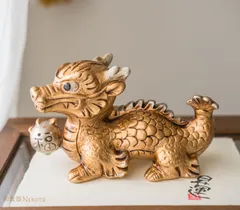 龍彫刻神獣印印章皇帝、権力、旧家蔵出し、骨董品、縁起物、風水