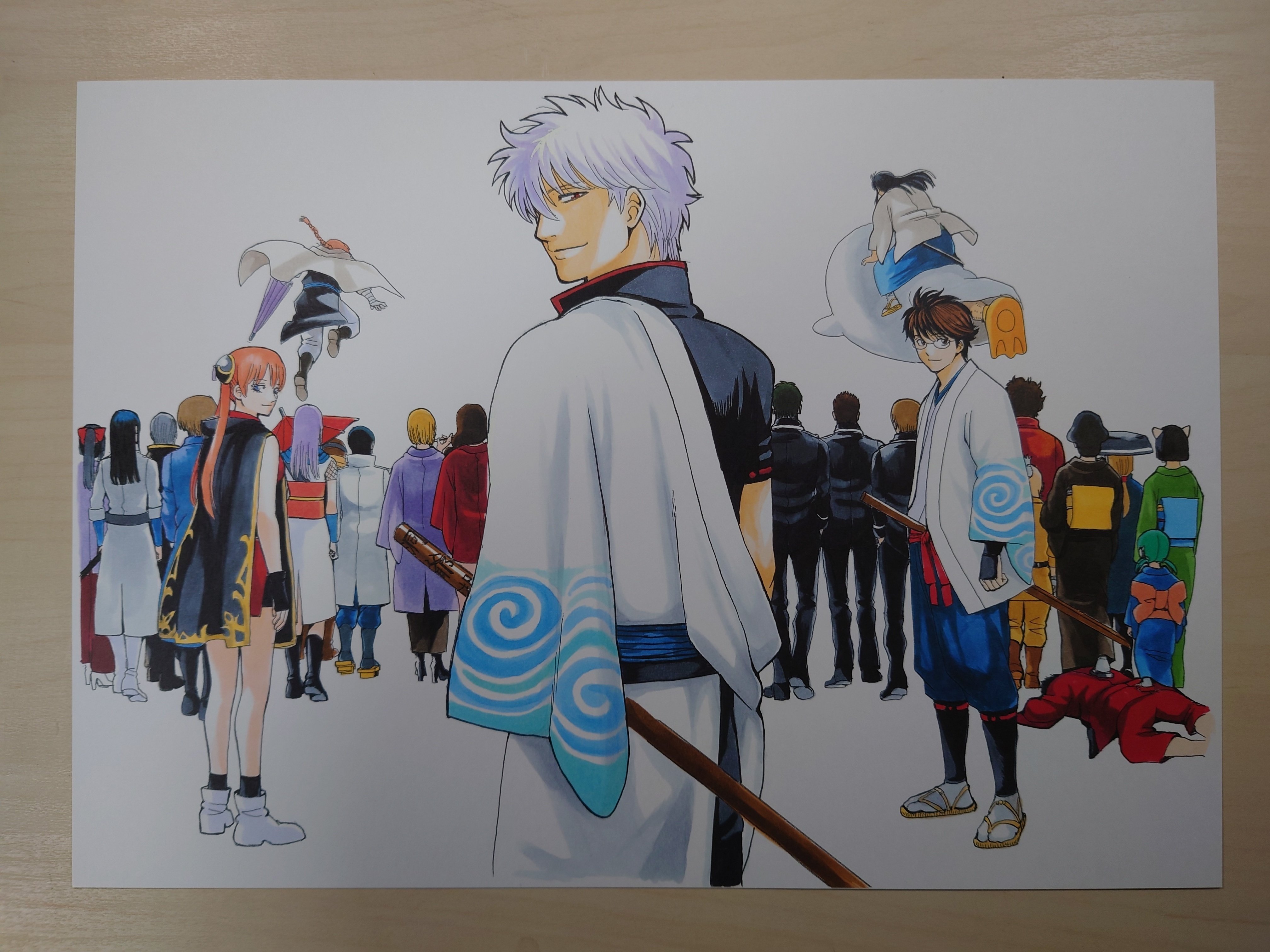 空知英秋 カラー複製イラスト「銀魂」 銀魂』WJ最終話まるごと高級複製