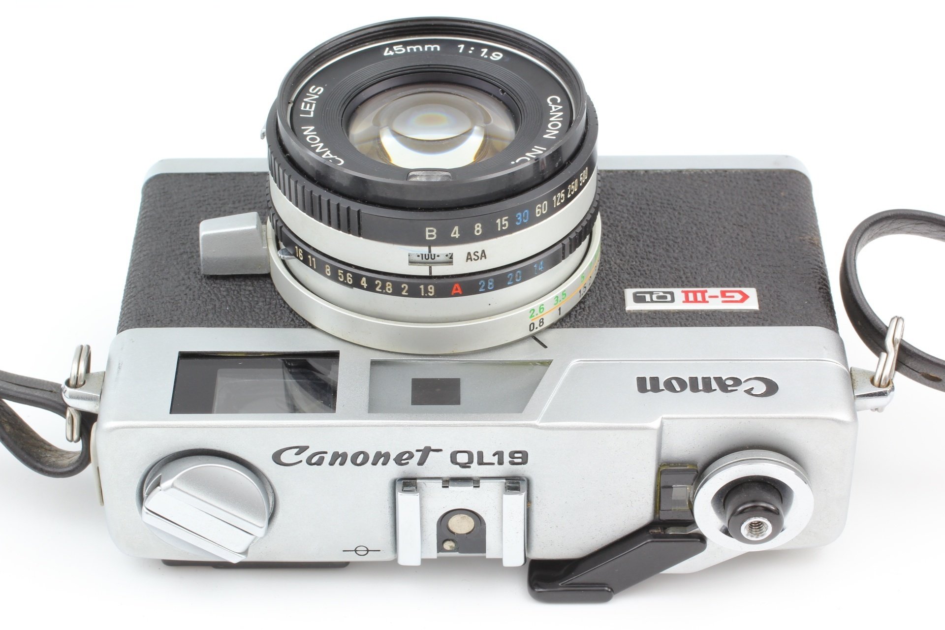 実写確認整備品】ニューキャノネットQL19G-Ⅲ／CANON LENSf1.9 実写