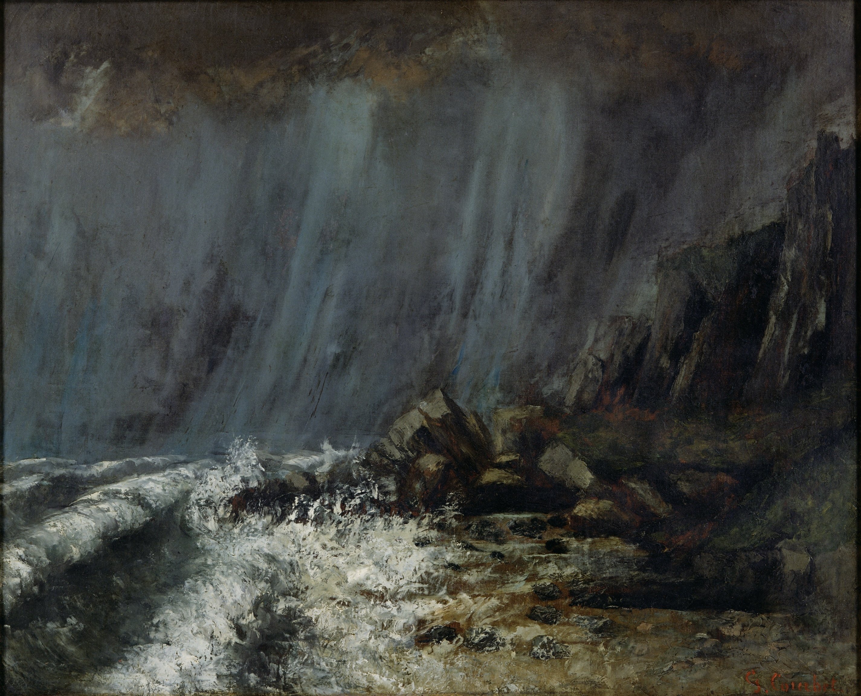 冬の海」房総黒生海岸 絵画 油絵 F8 冬の海」房総黒生海岸 絵画 油絵