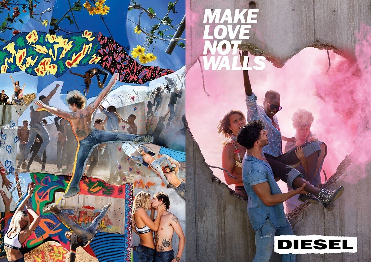 MAKE LOVE NOT WALLS：デビッド・ラシャペルとDiesel-コラボ｜artoday
