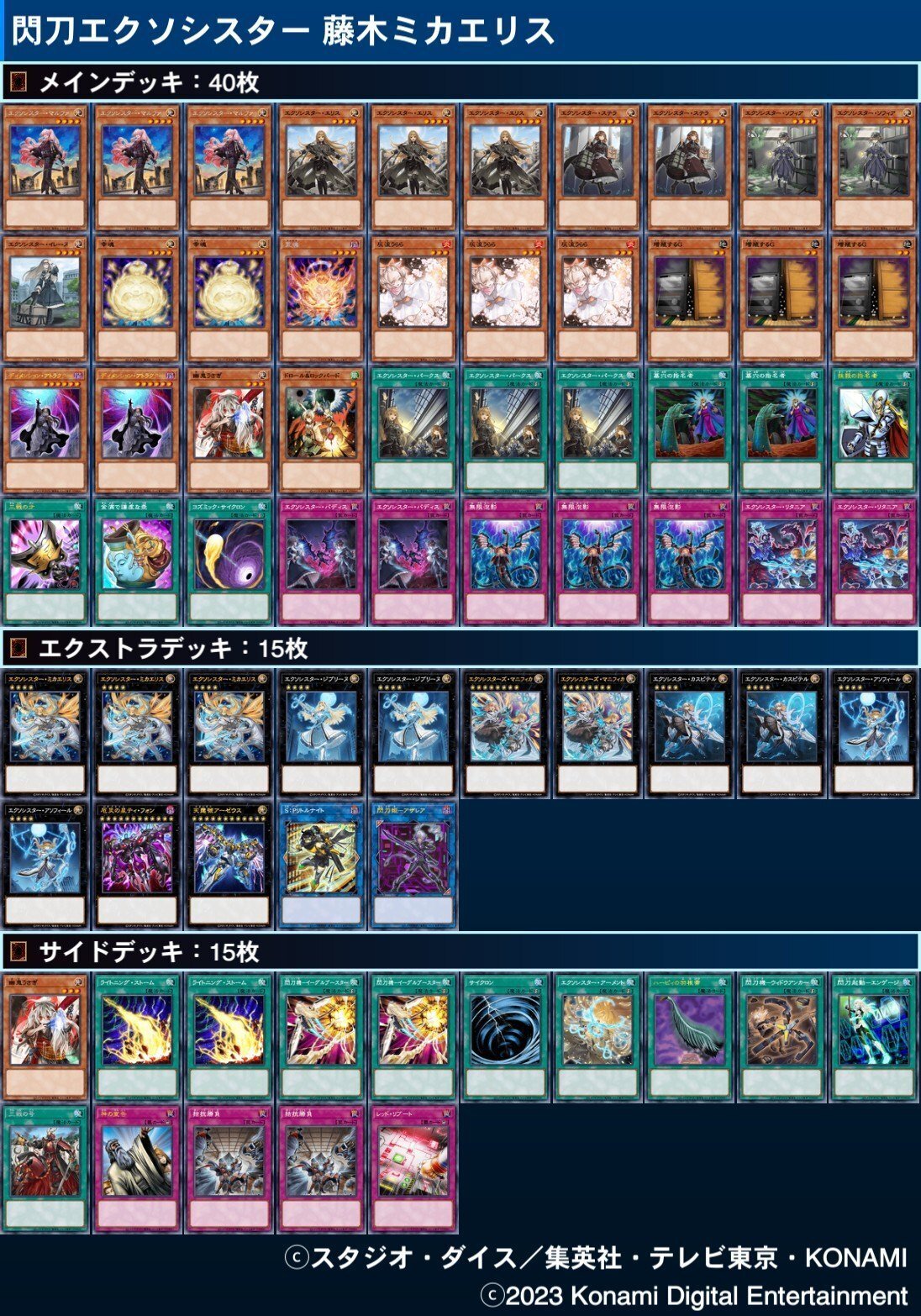 デッキ構築】12月2日のCSで使用した閃刀エクソシスターについて【優勝