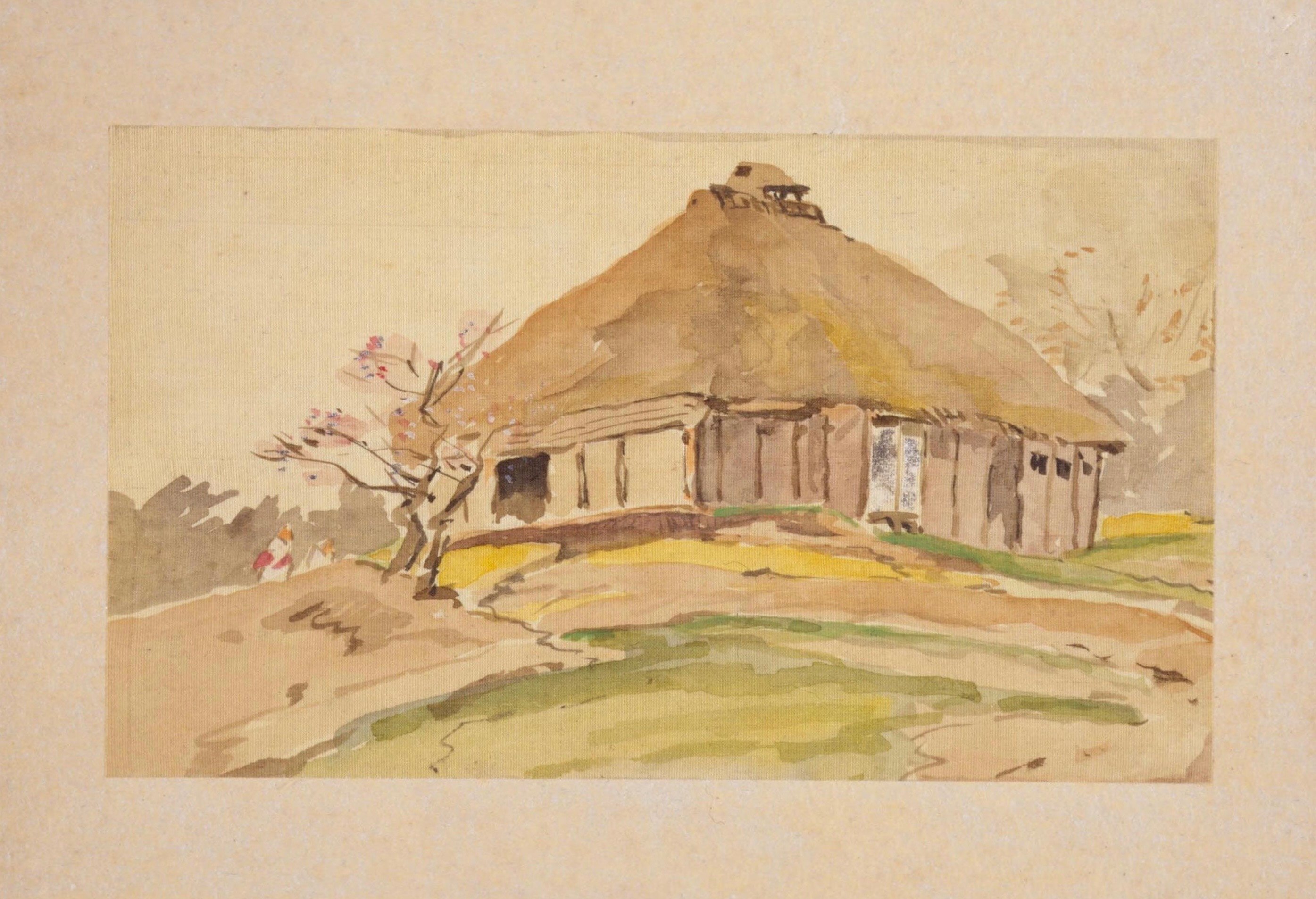 浅井忠 編輯『中等教育彩画初歩 第四編』（下）｜表現急行の人