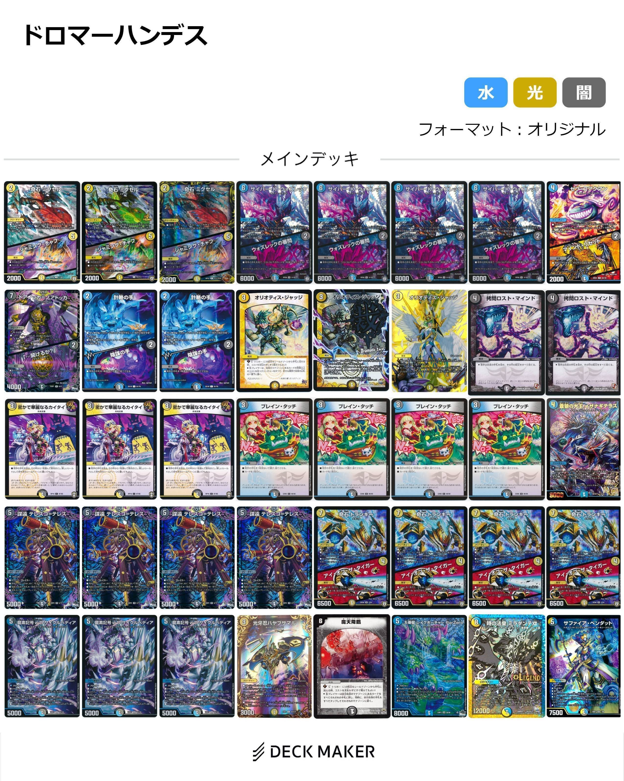 パーツ52枚セット ドロマーゼンアク ドロマーハンデスデッキ CS優勝