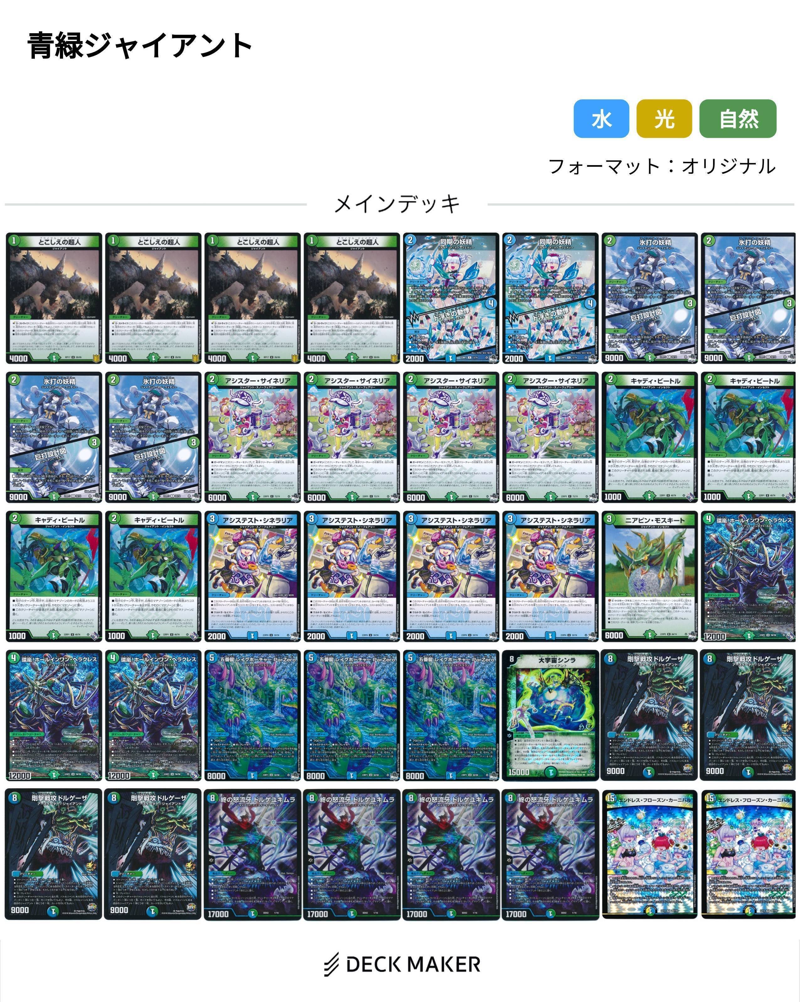 青緑ジャイアント デッキ スリーブ付き 青緑ジャイアント+追加パーツ+