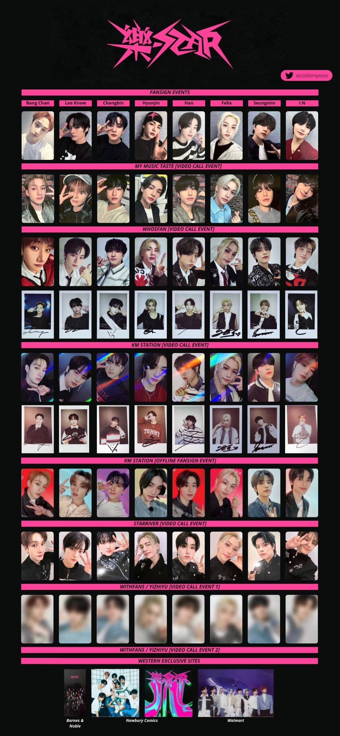 StrayKids 樂star ATE 店舗 特典 トレカ セット【ヒョンジン