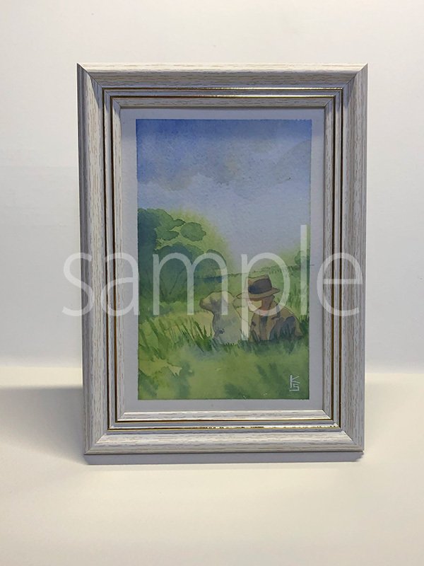 ❌文京区好き(❁ᴗ͈ˬᴗ͈)新品 ハガキサイズ絵画額入り ❌文京区好き