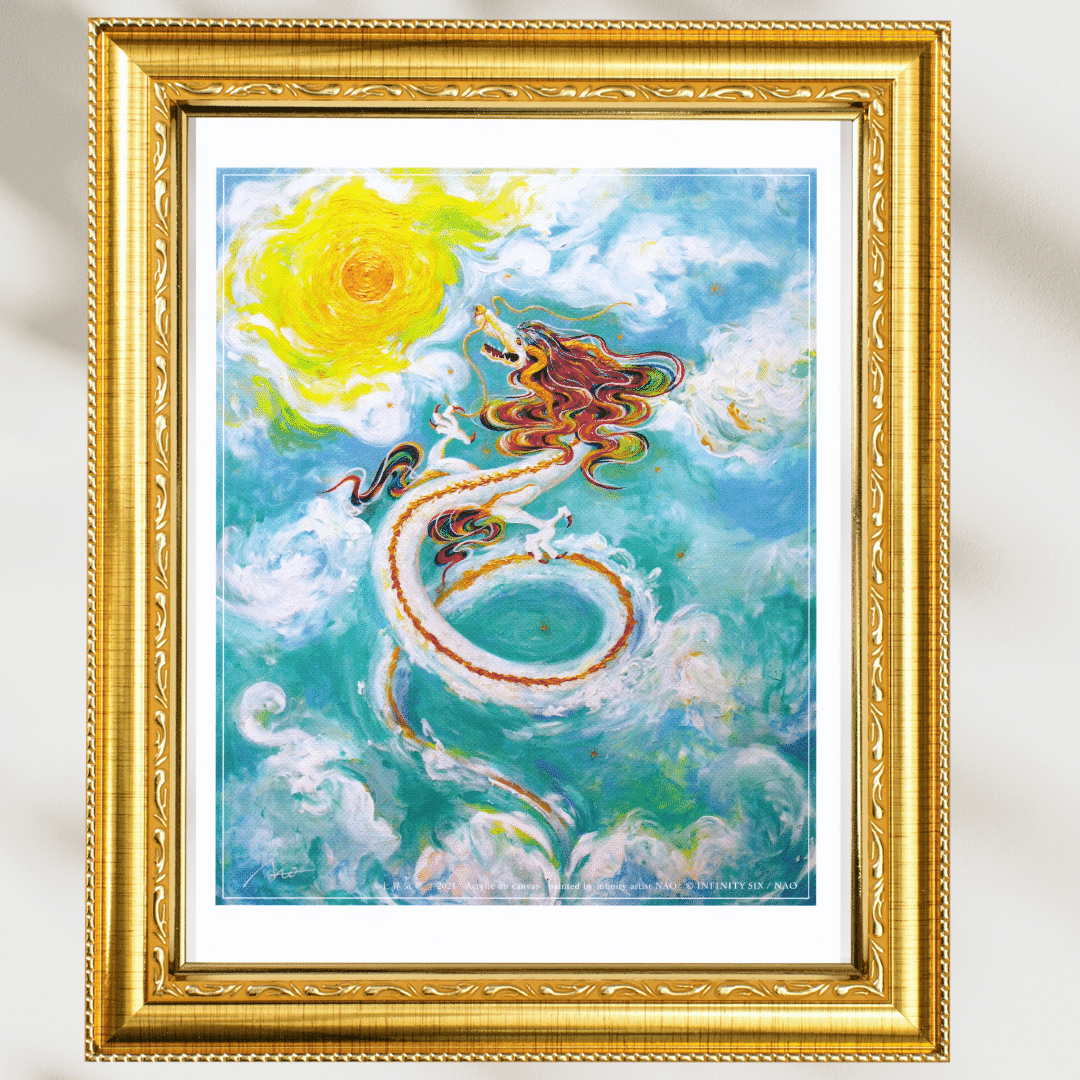 アクリル画 原画 「オータムフィールド03」額縁付 F4サイズ キャンバス