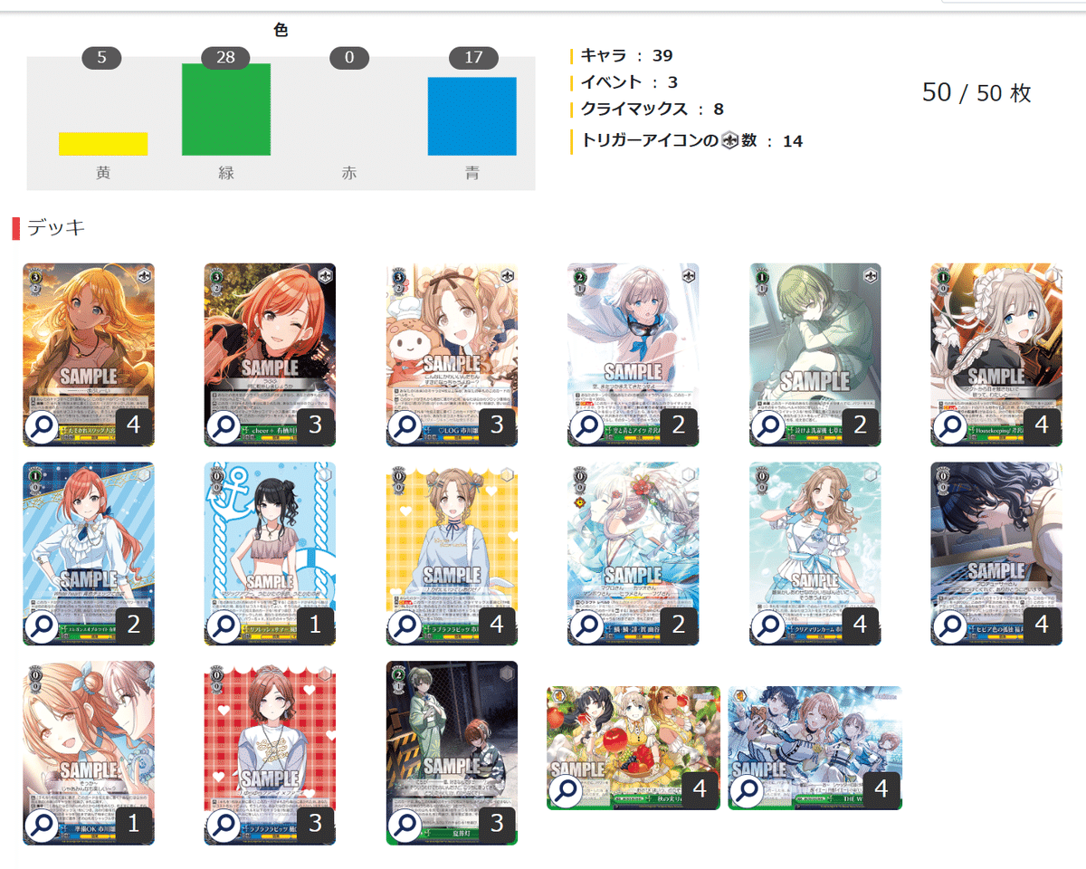 ヴァイス アイドルマスター シャイニーカラーズ 8宝デッキ + 組換