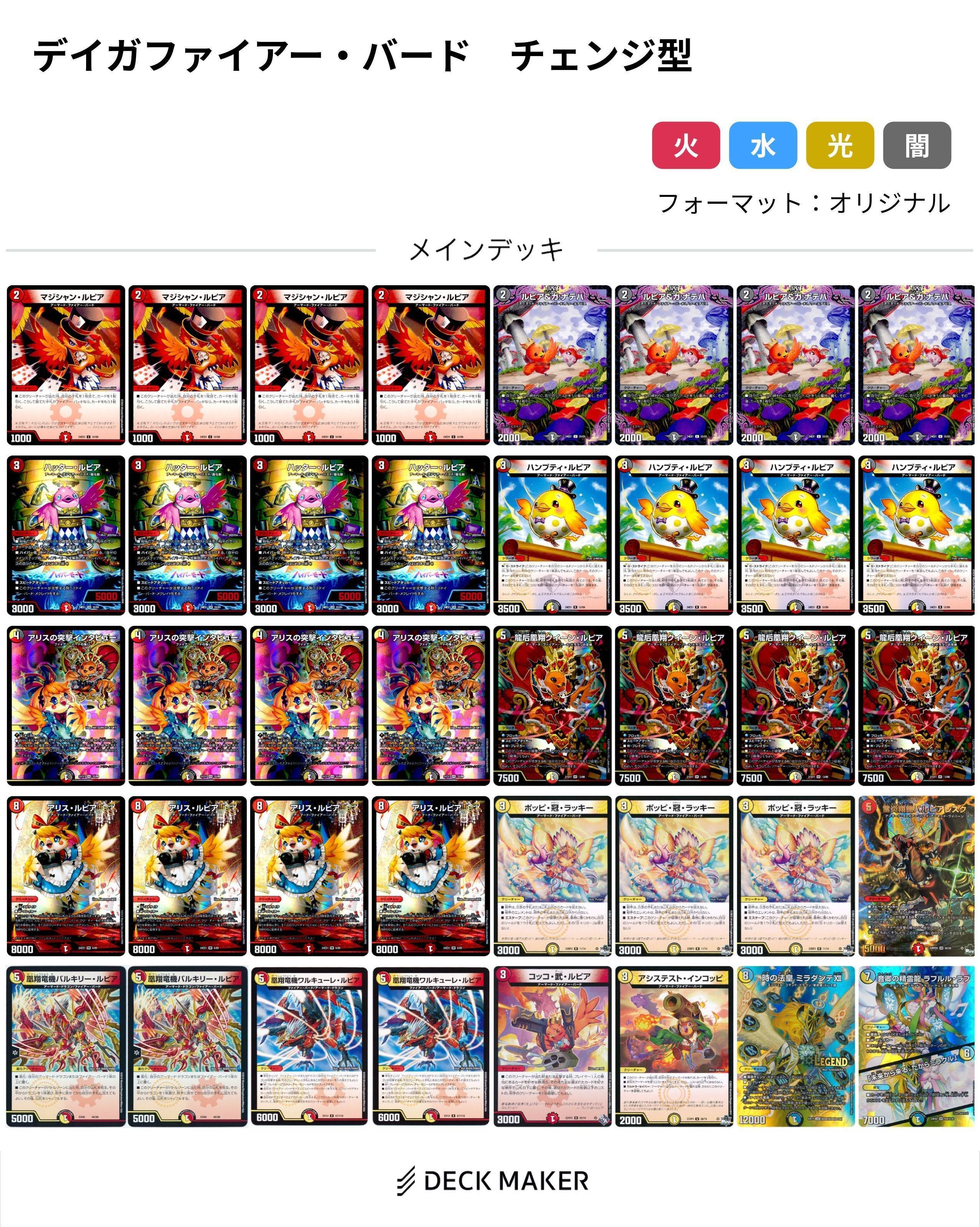 ファイヤーバードデッキ 高レート(ポッピ冠1枚初期傷あり)