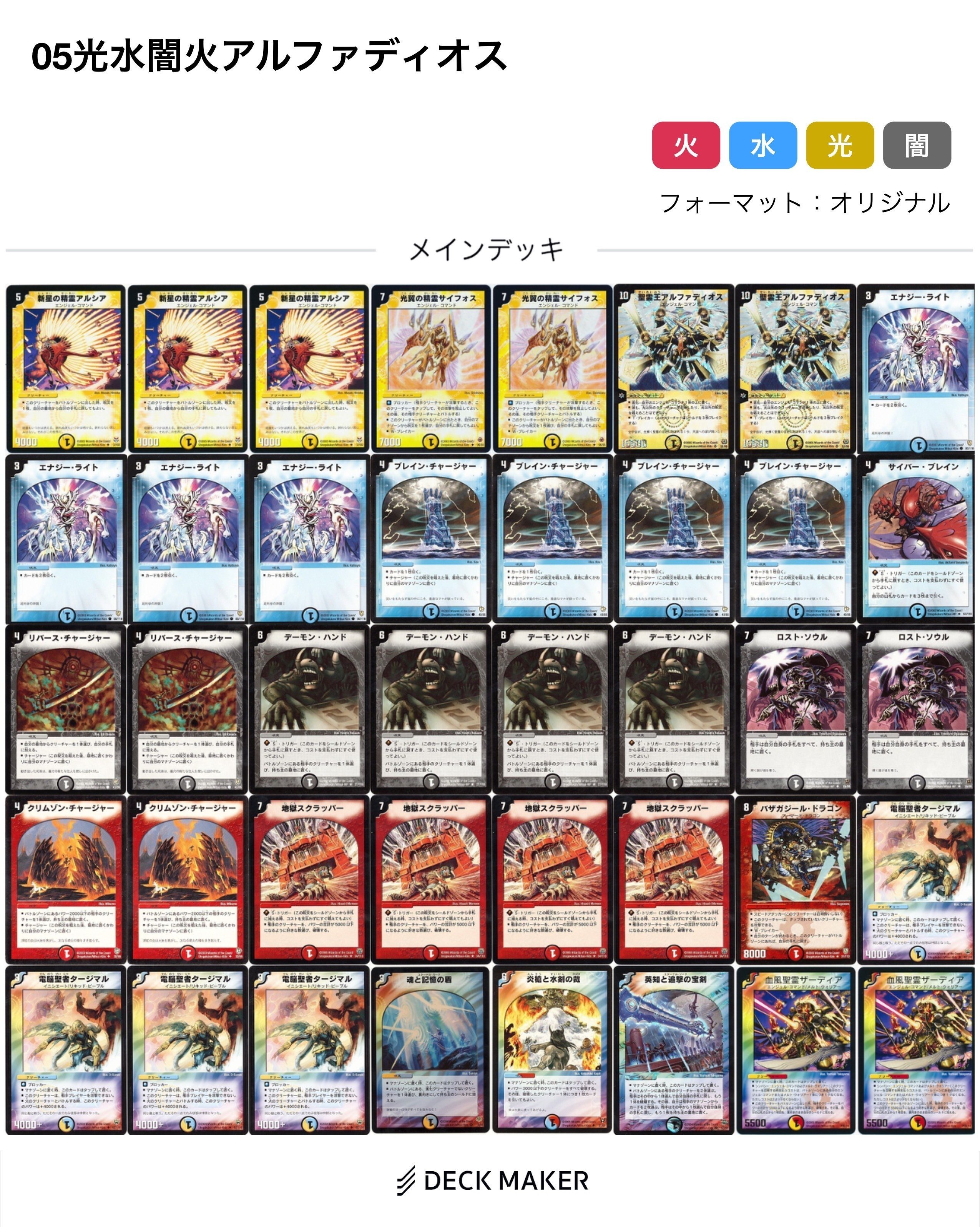 デュエマ 王導聖霊アルファディオスデッキ 巨大アルファディオス